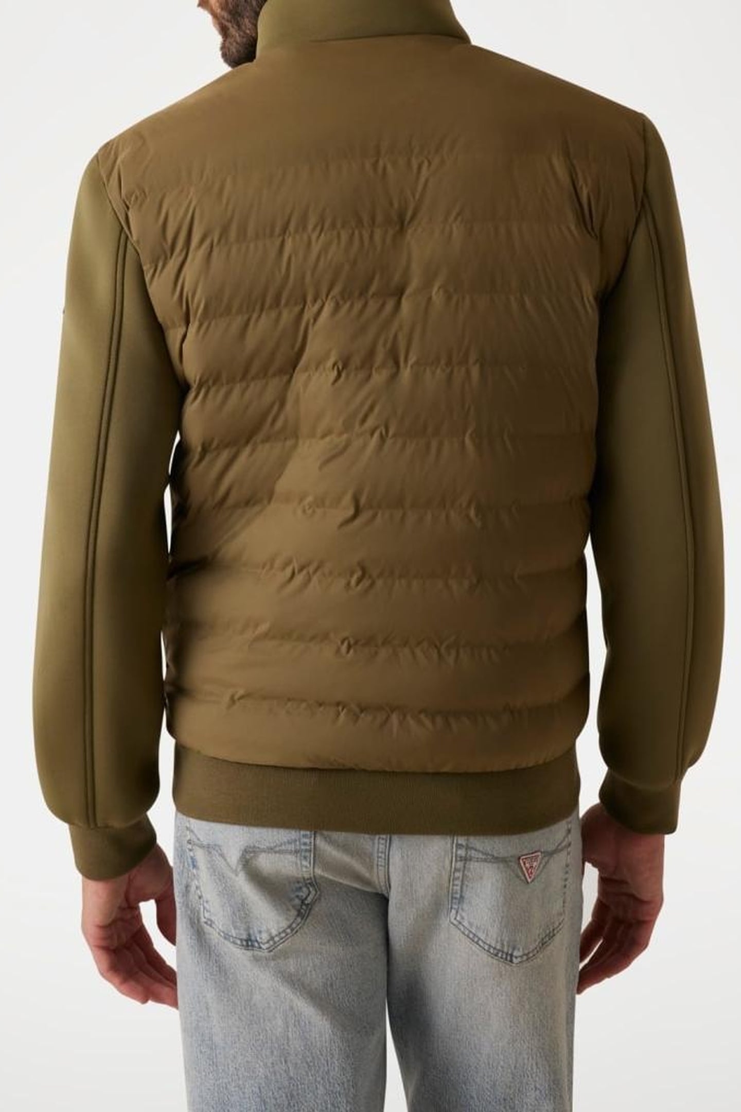 GUESS ECO QUILTED JACKET ARMY OLIVE 5