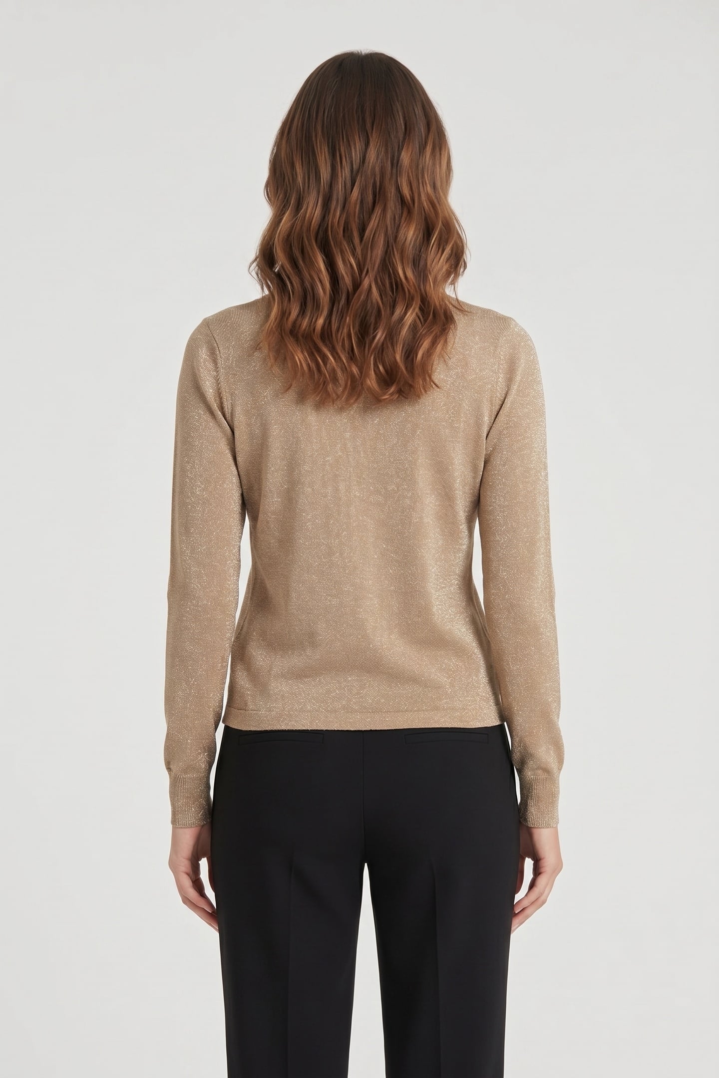 CARDIGAN LUREX KNIT SESAME 2