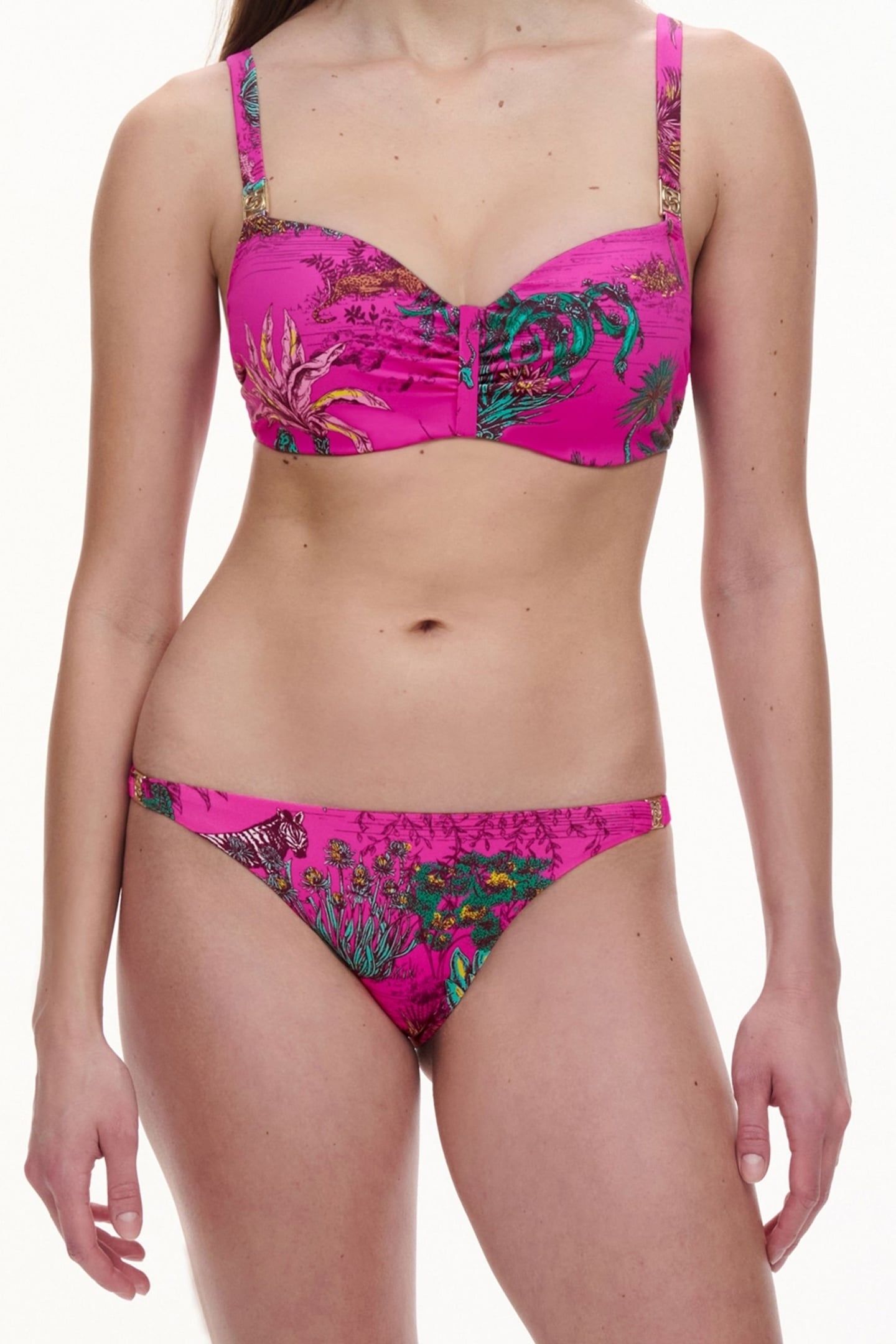 SW BRA TSHIRT HALF CUP MEMORY PINK JUNGLE 1