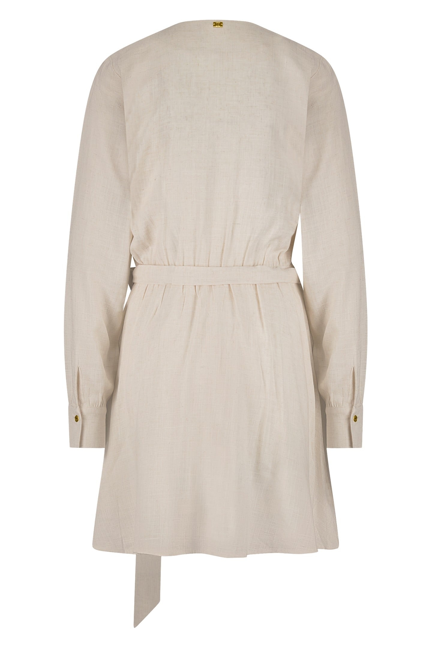 DENI LINEN WRAPDRESS NEUTRAL 2