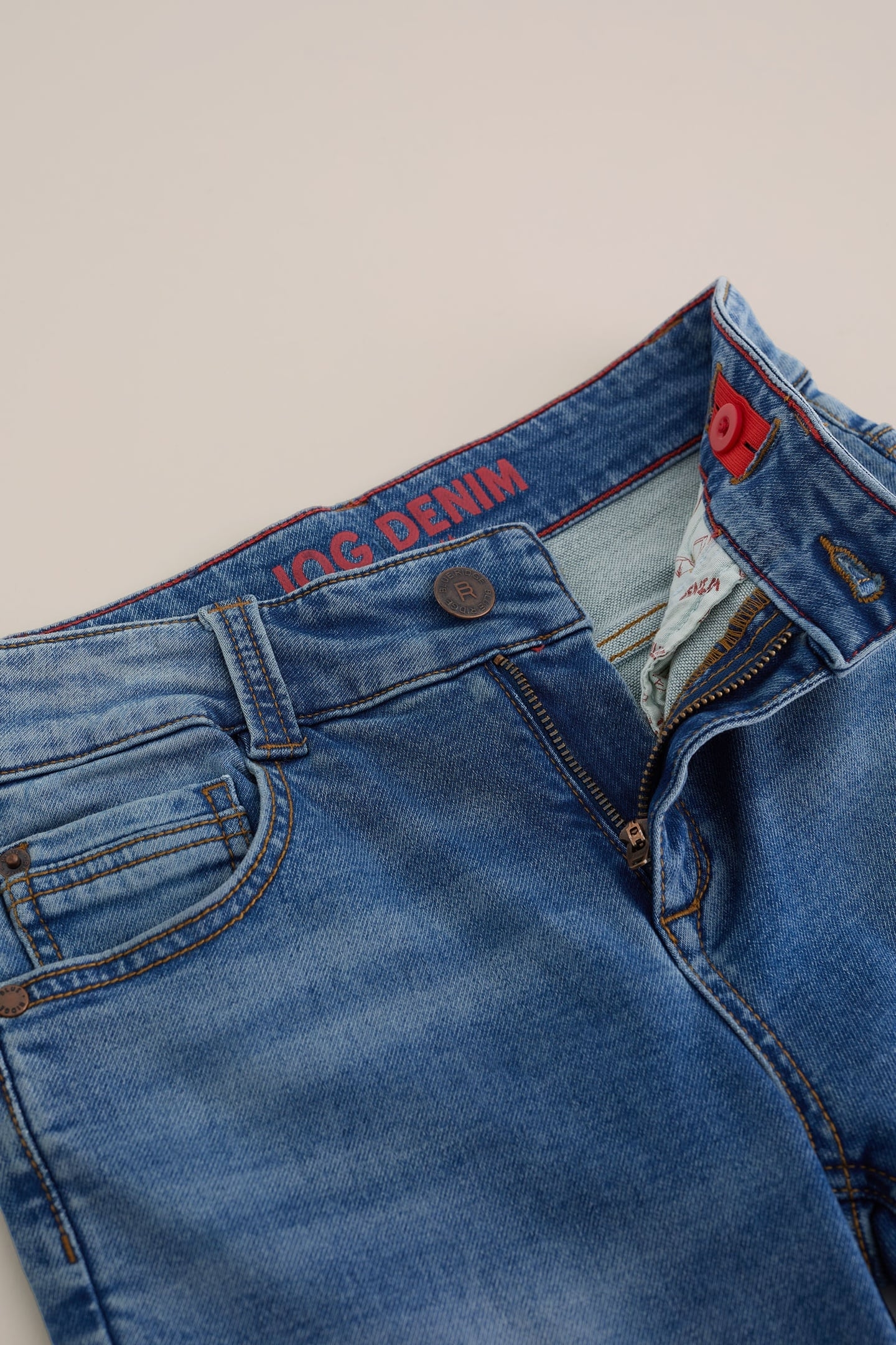 5-POCKET MID WAIST BLUE 7