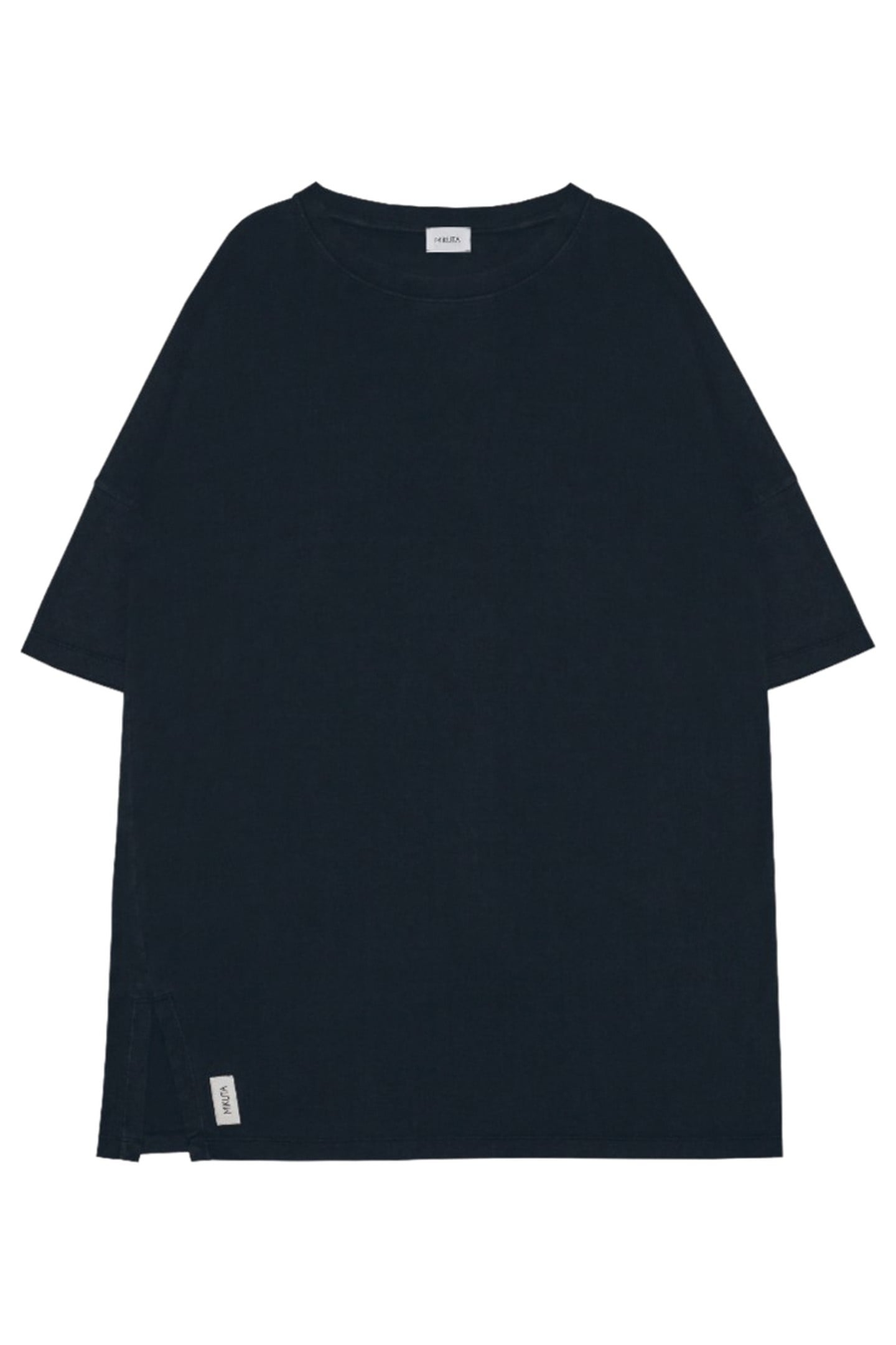 THE DARK SHORT LOOSE T-SHIRT DRESS BLACK 3