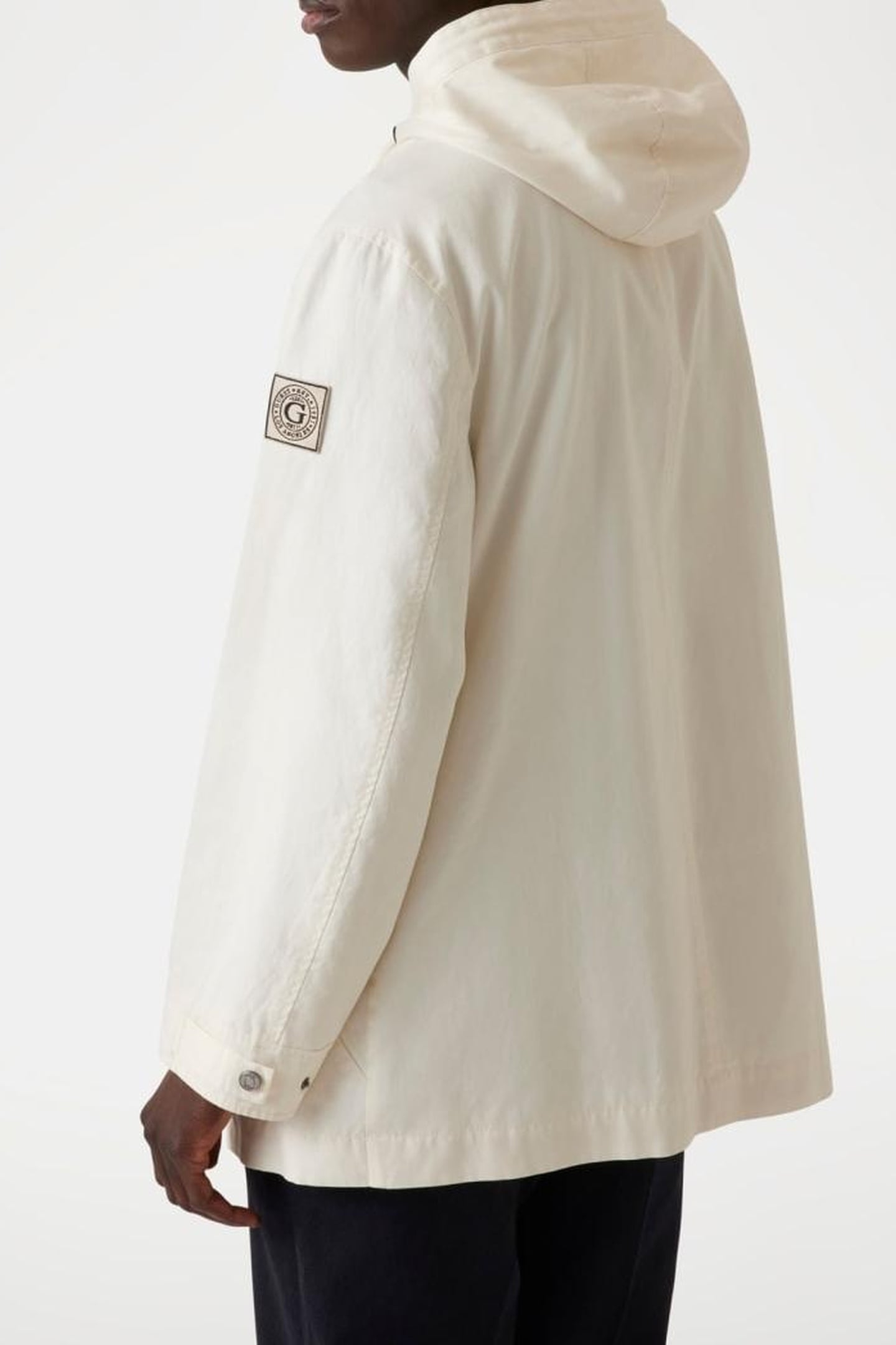 GUESS ECO COATED HOODED JACKET PEARL WHITE 6