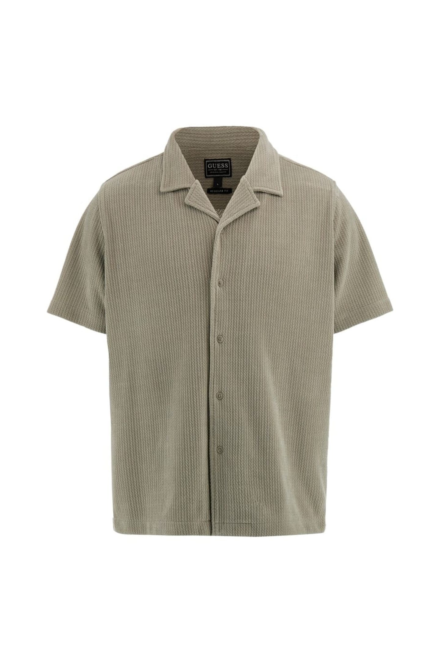 GUESS ECO SS BARON TEXTURED KN SAGE PLANT 3