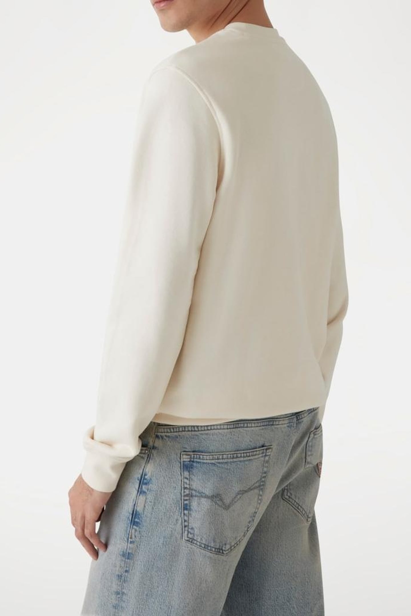 GUESS ECO CN BASIC LOGO SWEATS VANILLA CREAM 1