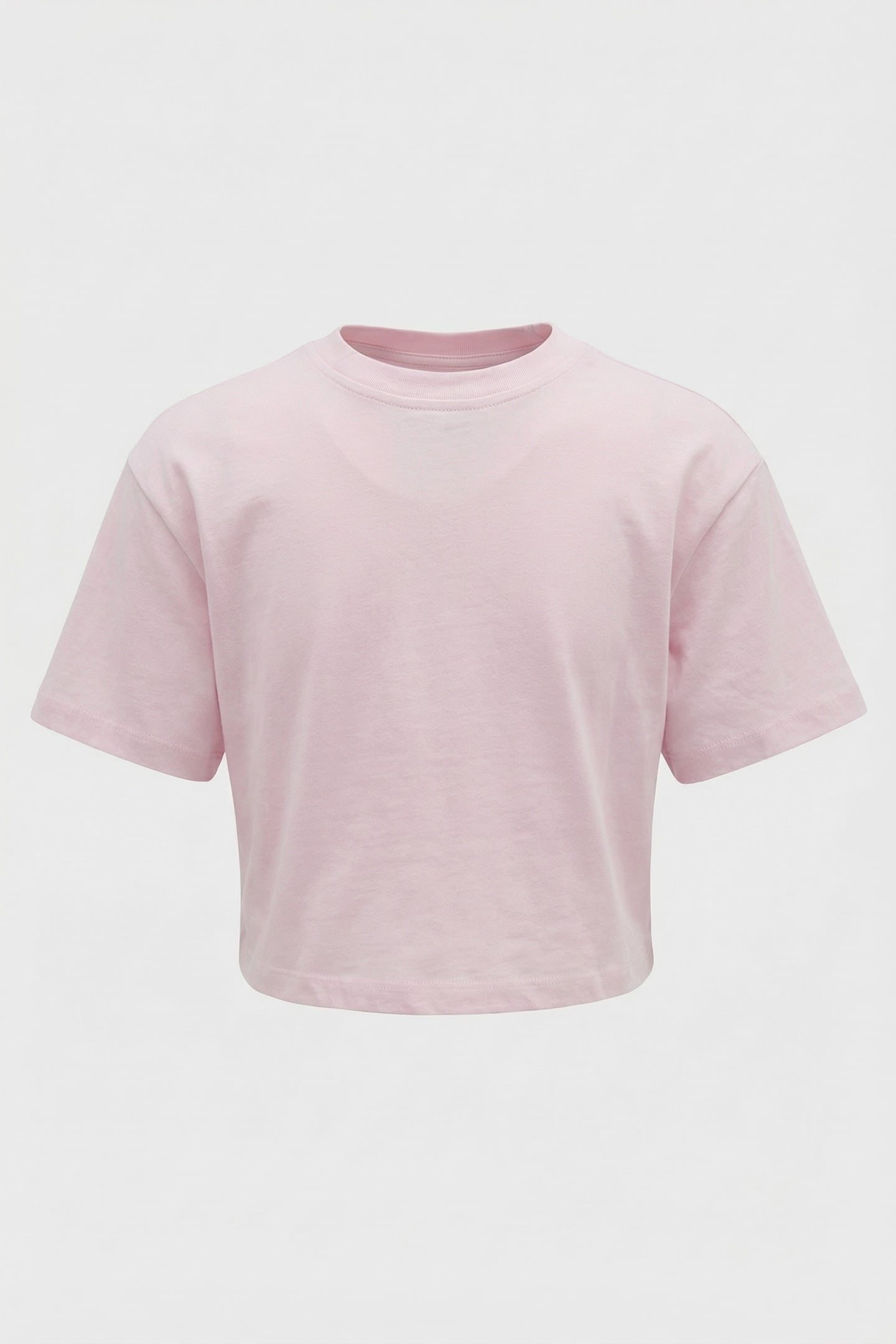GIRLS VELVET MONOGRAM BOXY T-SHIRT PEARLY PINK 2