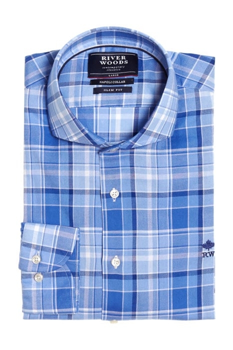 SLIM FIT NAPOLI SHIRT P BLUE 1