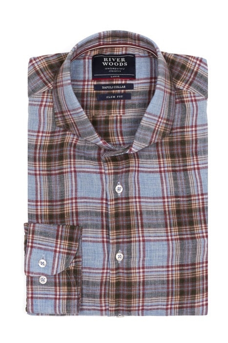 SLIM FIT NAPOLI SHIRT R BLUE 1