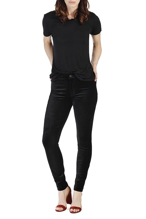 HOXTON VELVET SKINNY BLACK OVERDYE 3