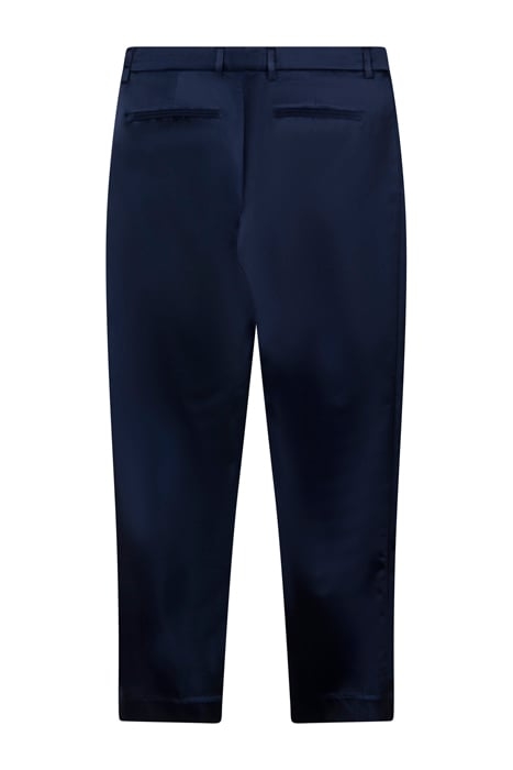 EMMA CROPPED SHINY TROUSERS NAVY 2