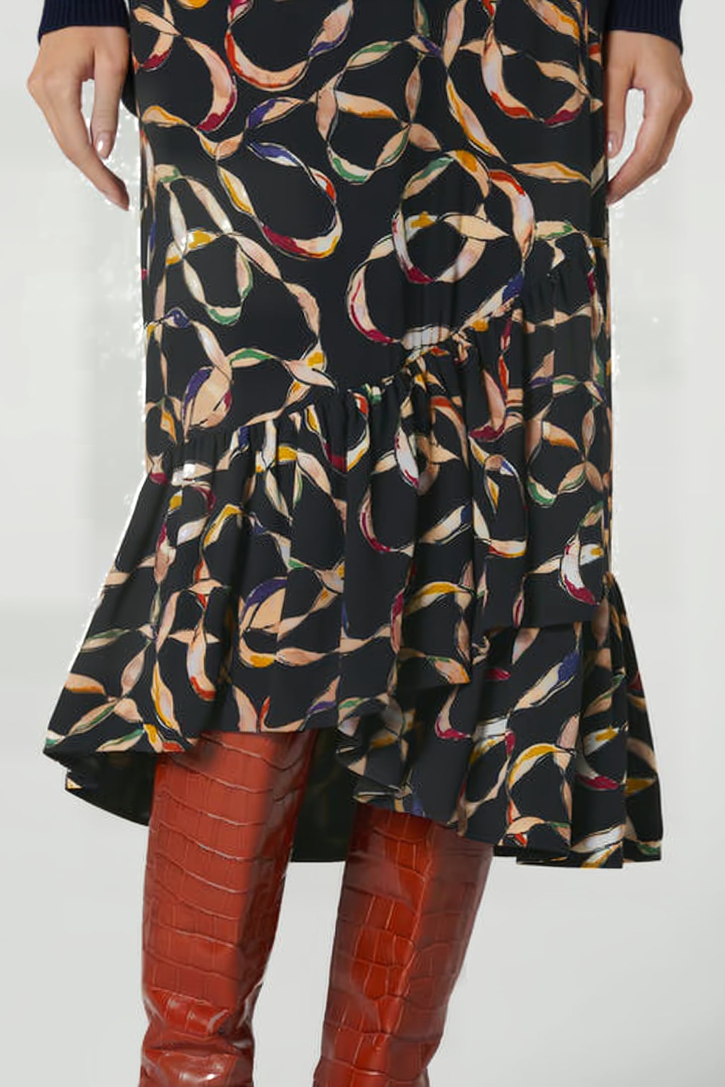 FLORENTIN MIDI SKIRT BLACK 4