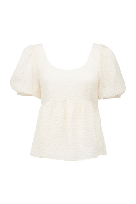 YASMINA PUFF SLEEVE BABYDOLL BLOUSE CREAM 1
