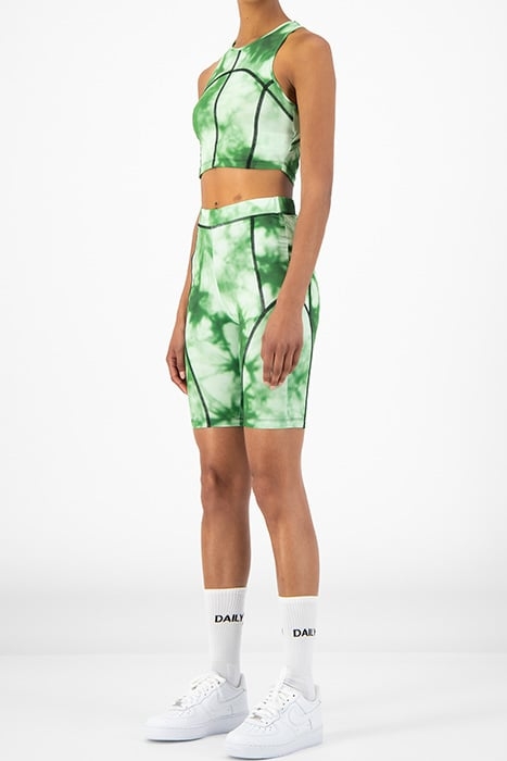 GREEN TIE DYE REBIKE SHORTS 3