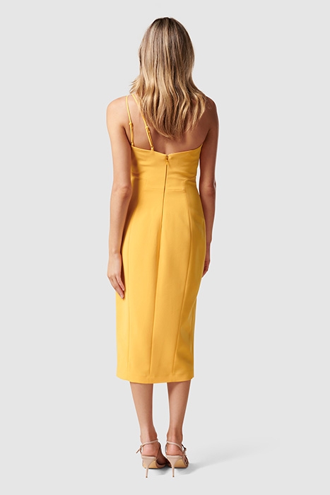 FRANCA ONE SHOULDER MIDI DRESS AMBER 2