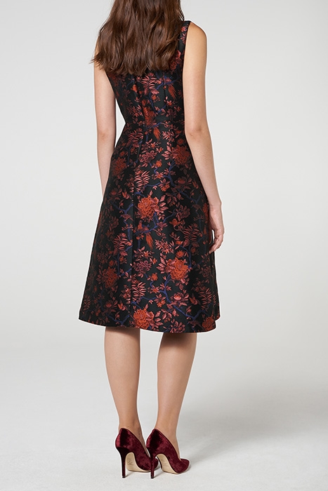 DELYSIA MIDI DRESS PRI-BLACK MULTICOLOR 2