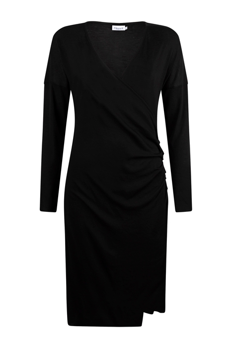 LEONIE WRAP DRESS BLACK 7