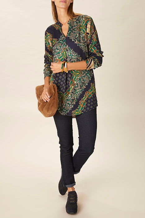 LONG VISCOSE SHIRT BLUE 4