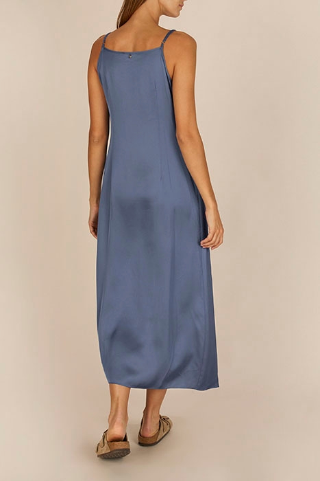 LONG SHINY DRESS BLUE 3