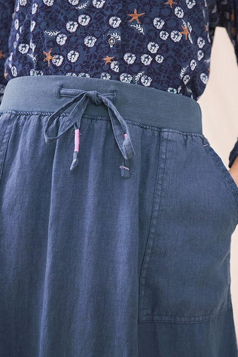 EFFIE LINEN SKIRT BLUE 4