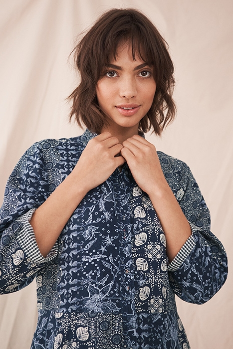 ROSIE LINEN SHIRT DRE BLUE 4