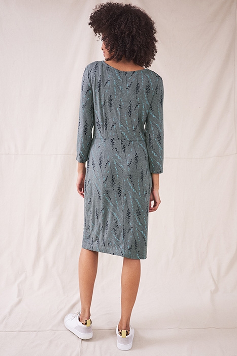 TESS ECO VERO JERSEY DRESS GREY MULTI 3