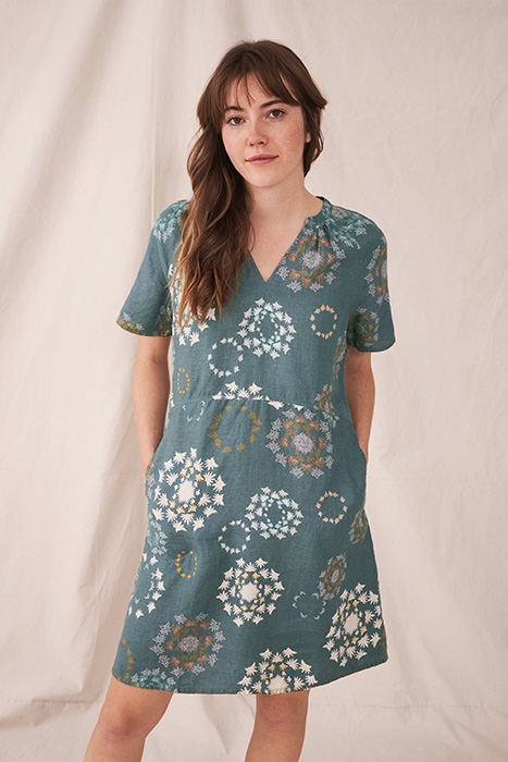 CORA LINEN DRE TEAL 2