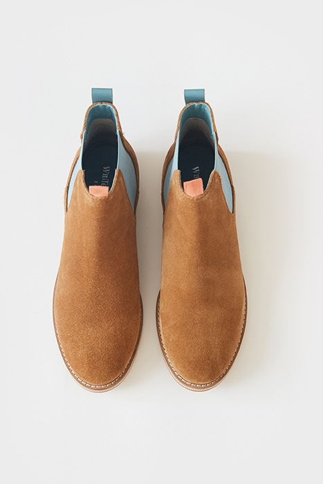 FLORA SUEDE CHELSEA BOOT MID TAN 3