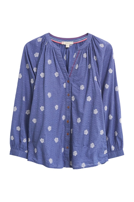 IDA COTTON EMBROIDERED SHIRT BLUE MULTI 1