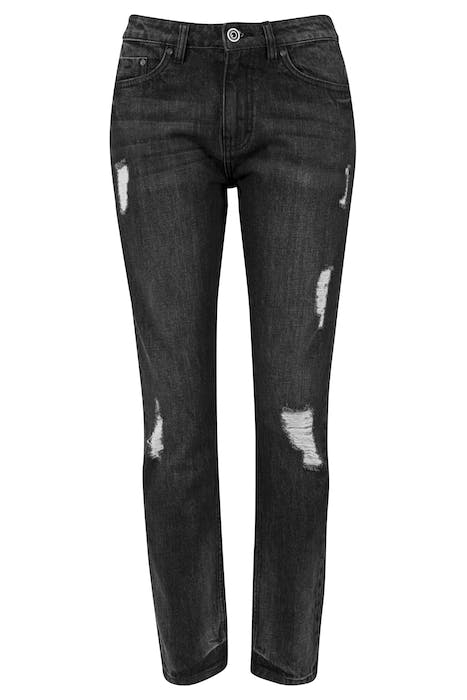 LADIES BOYFRIEND DENIM PANTS BLACK WASHED 1