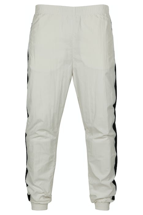 SIDE STRIPED CRINKLE TRACK PANTS WHT/BLK 1