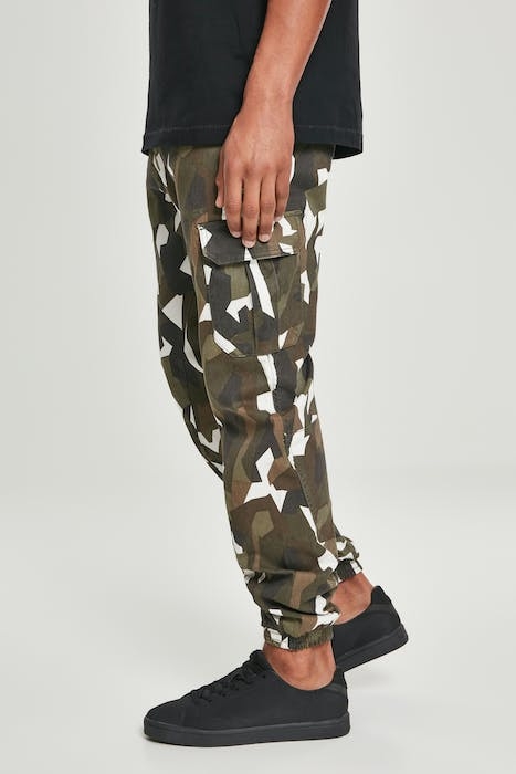 GEOMETRIC CAMO STRETCH TWILL CARGO PANTS WOOD CAMO 6