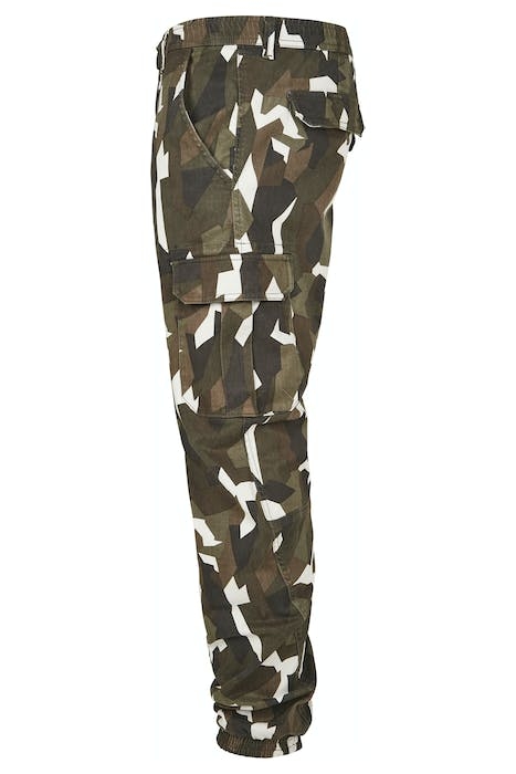 GEOMETRIC CAMO STRETCH TWILL CARGO PANTS WOOD CAMO 8