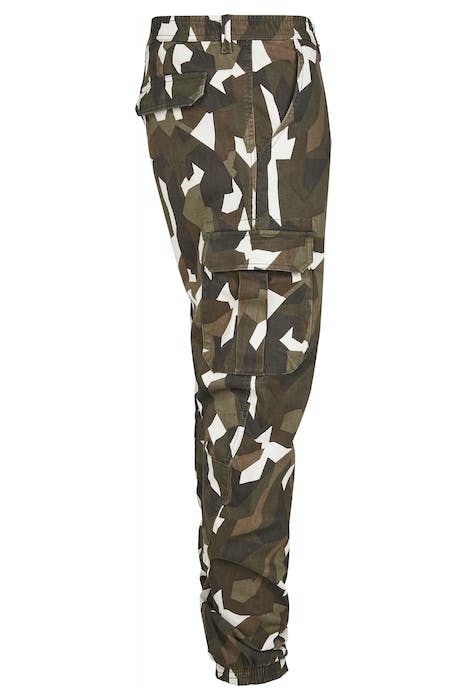 GEOMETRIC CAMO STRETCH TWILL CARGO PANTS WOOD CAMO 7