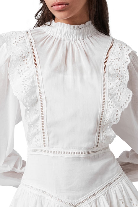 AISLYN BROIDERIE DRESS CHALK WHITE 5