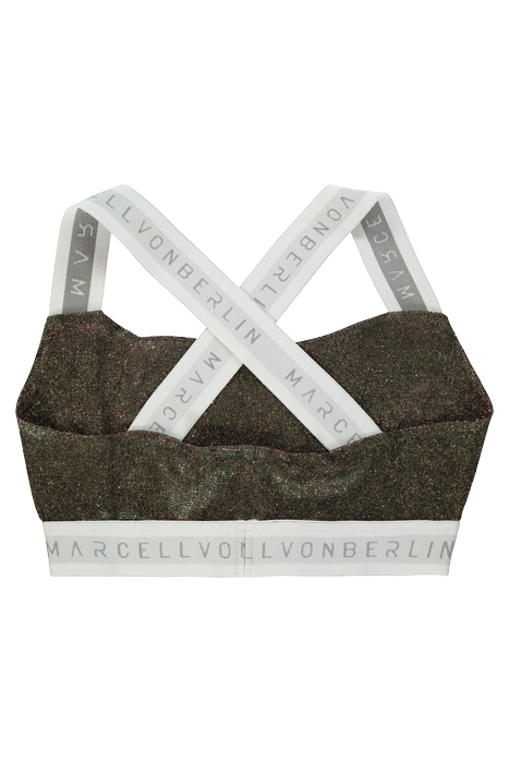 WOMEN'S GLITTER TOP WITH LOGO TAPE WHITE GREEN, PINK 2