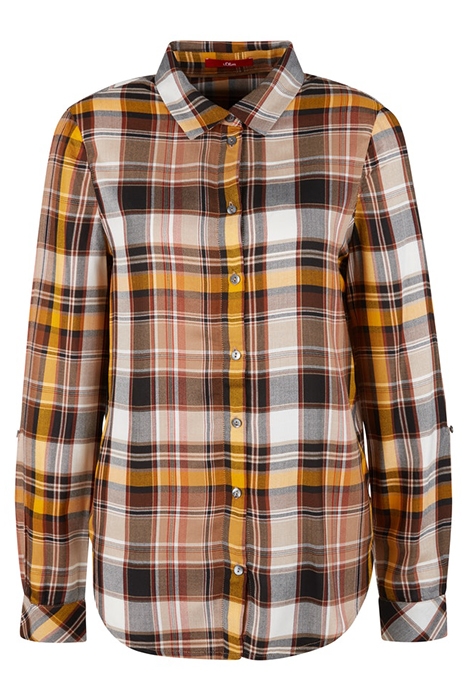 blouse brown check 1