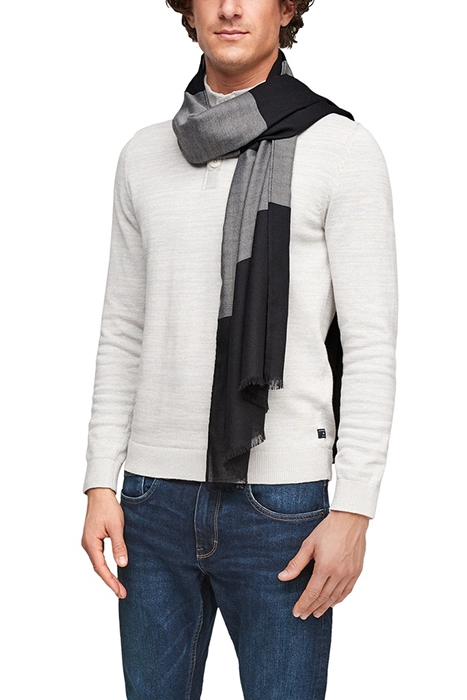 scarf black stripes1 2
