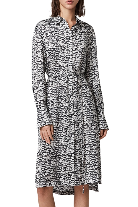 ANYA PLUME DRESS CHALK WHITE 2