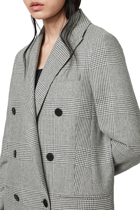 ASTRID CHECK BLAZER LIGHT GREY/ECRU 6