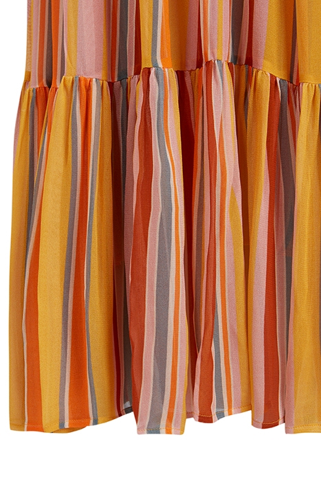 PAOLA STRIPE DRESS ORANGE/PINK 4