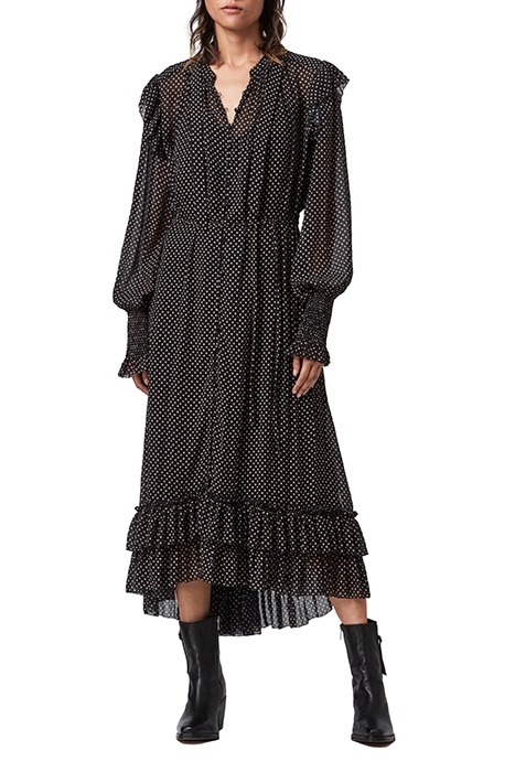 LARA DOT DRESS BLACK 2