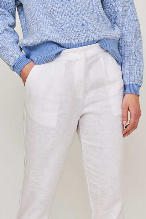 MADDIE LINEN TROUSER BRILLIANT WHITE 5