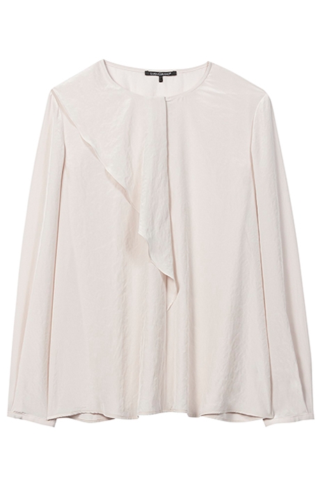 BLOUSE WITH FRILL DETAIL PANNA COTTA 5