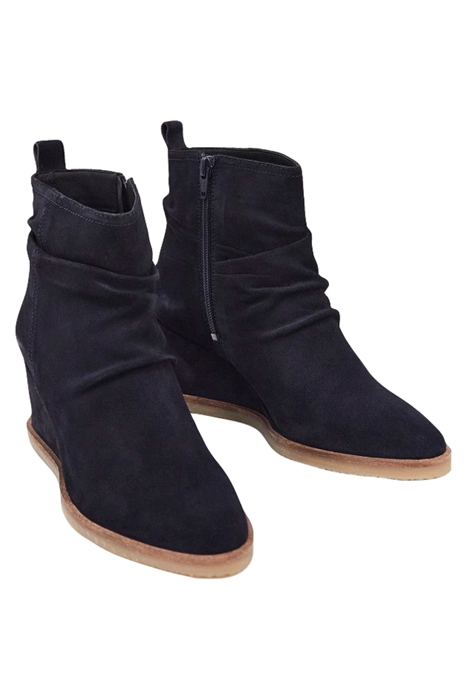 RUCHED WEDGE ANKLE BOOT DARK NAVY 2