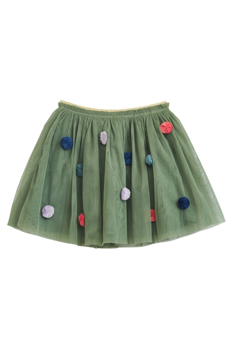 SPOT TUELLE SKIRT GREEN PRINT 1
