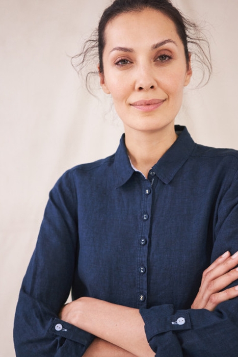 EVA LINEN TUNIC DARK NAVY 2