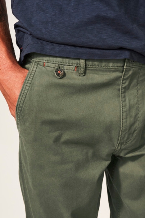 SUTTON ORGANIC CHINO TROUSER KHAKI GREEN 2