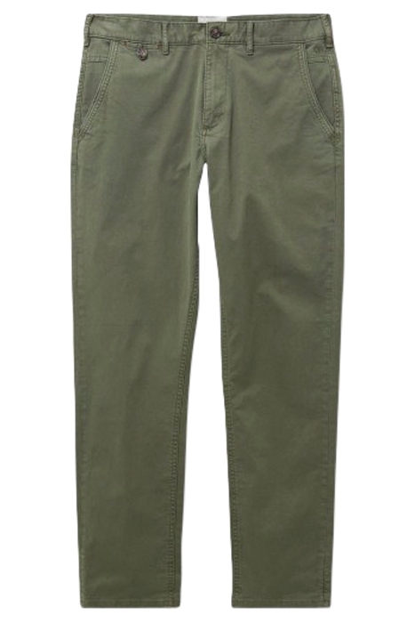 SUTTON ORGANIC CHINO TROUSER KHAKI GREEN 1