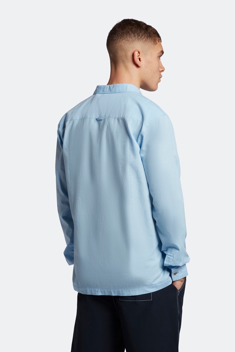 SLUB COTTON SHIRT BLUE WATER 2