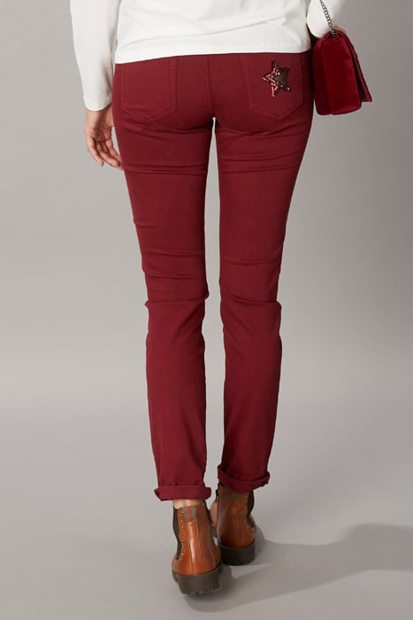 COTTON 5 POCKET PANTS RED 3